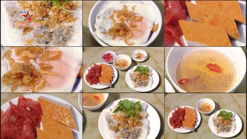 Ролл из рисовой бумаги с начинкой «бань-куон» на улице Фанфутиен