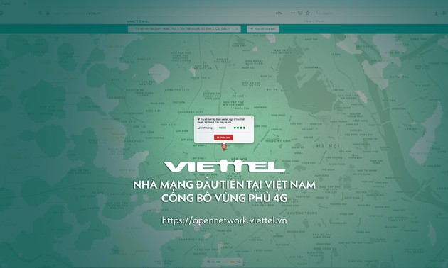 Viettel ប្រកាសជាផ្លូវការនូវផែនទីតំបន់គ្របដណ្ដប់សេវា ​4G នៅ​ទូទាំង​ប្រទេសវៀតណាម