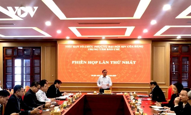Phiên họp thứ nhất Trung tâm Báo chí Đại hội XIV của Đảng