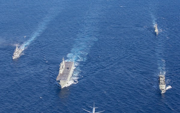 US, India, Japan conduct naval exercise