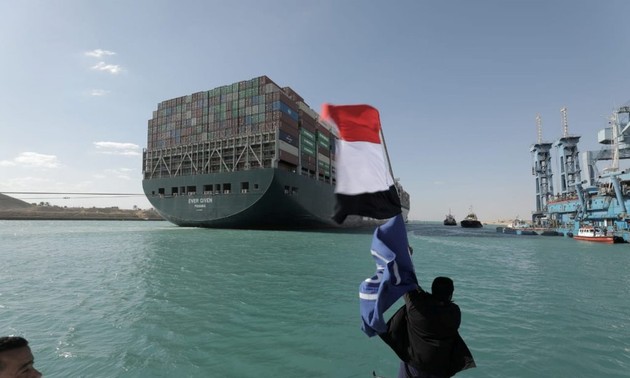 Traffic in Suez Canal resumes after stranded ship refloated