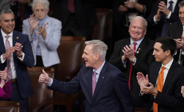 Kevin McCarthy wins speaker race bid after a grueling 4 days and 15 rounds of voting 