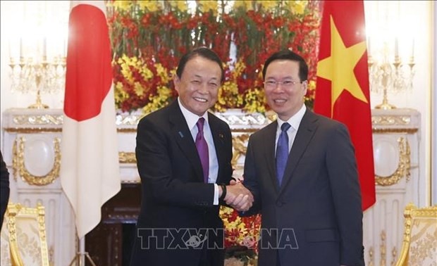 President Vo Van Thuong hosts leaders of Japanese parties, parliamentarians