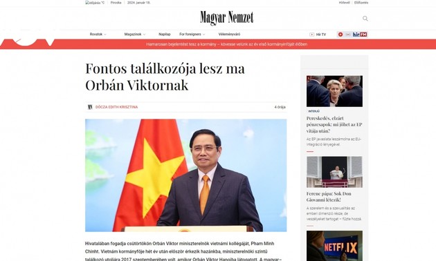 Hungary’s media celebrate PM Pham Minh Chinh’s visit