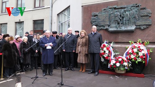  A signboard of memory to praise diplomats in the Great Patriotic War