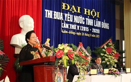 Vizestaatspräsidentin zu Gast bei der Landeskonferenz zum Patriotismuswettbewerb in Lam Dong