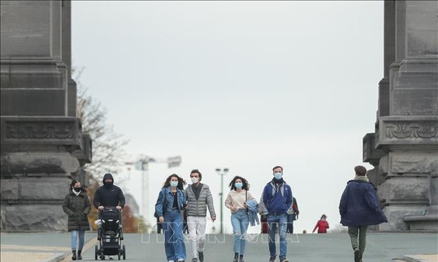 Covid-19: Demonstration gegen die Blockade in einigen Ländern in Europa