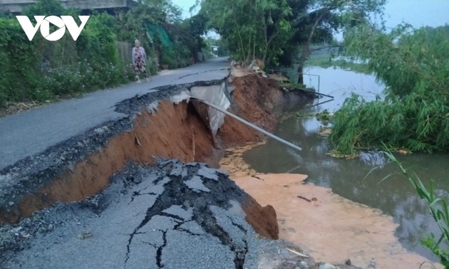 Dringender Schutz des Lebens und Vermögens der Bewohner in Erdrutschgebieten im Mekong-Delta