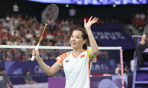 Badmintonspielerin Nguyen Thuy Linh tritt beim erweiterten Badmintonturnier an