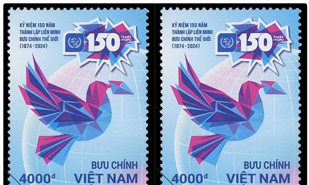 Herausgabe des Briefmarkensets zum 150 Jahren des Weltpostvereins