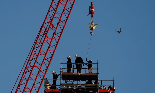 Notre-Dame rooster back on Paris cathedral's spire as renovation enters final stage