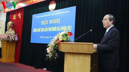 13th session of the Vietnam Fatherland Front’s Presidium