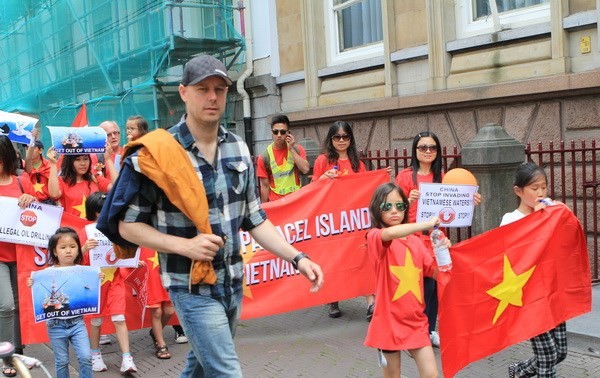 Auslandsvietnamesen protestieren weiterhin gegen China