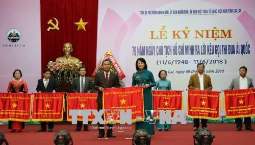 Vizestaatspräsidentin Dang Thi Ngoc Thinh nimmt an Feier in Gia Lai teil