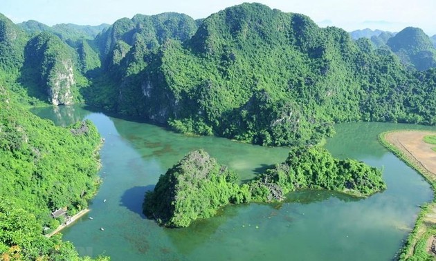 Festlegung mit Grenzsteinen für das Welterbe von Trang An