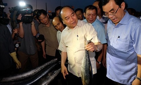 응웬 쑤언 푹 (Nguyen Xuan Phuc)총리, Hue와 Quang Tri에 환경 사고 후 여파 극복, 생산 회복 점검