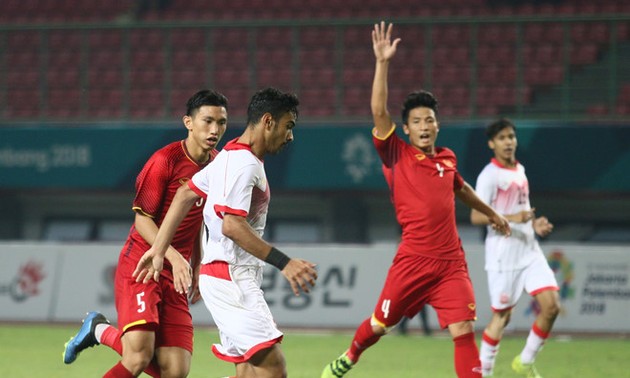 2018년ASIAD : 베트남 올림픽팀 Bahrain에 승리, 처음으로 준준결승전 진출