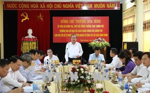 Truong Hoà Binh en déplacement à Tuyên Quang