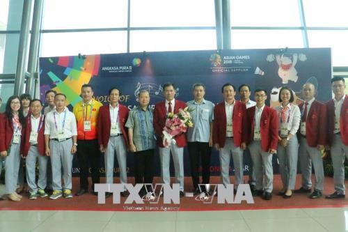 ASIAD 2018: la délégation vietnamienne est arrivée en Indonésie