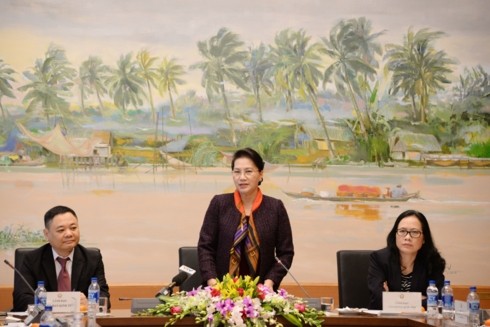 Nguyên Thi Kim Ngân rencontre de jeunes entrepreneurs