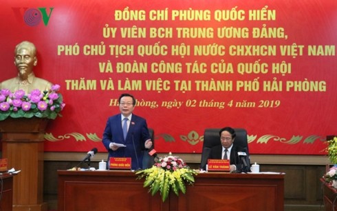 Phùng Quôc Hiên en déplacement à Hai Phong