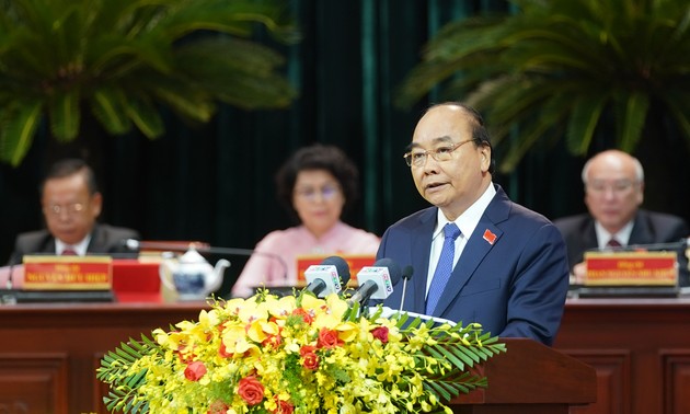 Nguyên Xuân Phuc au 11e congrès de l’organisation du PCV pour Hô Chi Minh-ville 