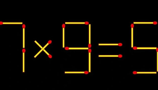 Đố bạn di chuyển 1 que diêm để phép tính sai thành đúng