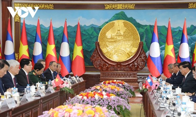 Le président Luong Cuong conclut sa visite d'État au Laos