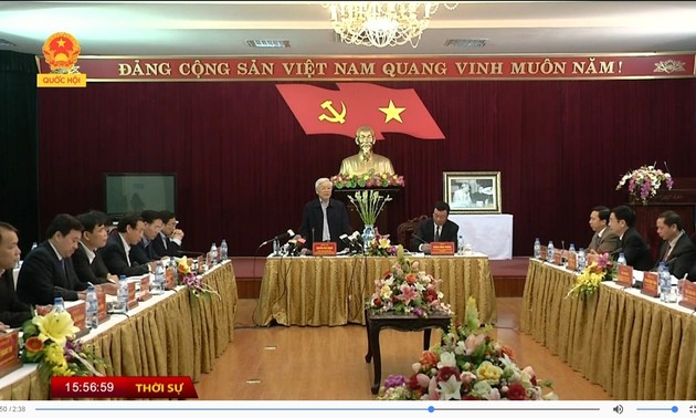 Nguyen Phu Trong en déplacement à Nam Dinh