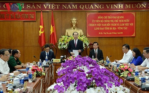 Trân Dai Quang en déplacement à Bà Ria-Vung Tàu