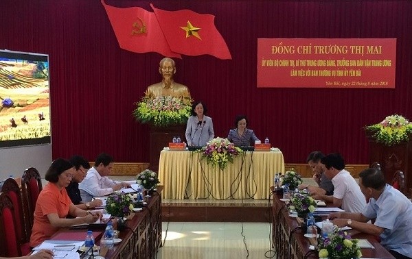 Truong Thi Mai en déplacement dans la province de Yên Bai