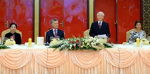 Banquet en l’honneur du couple présidentiel argentin