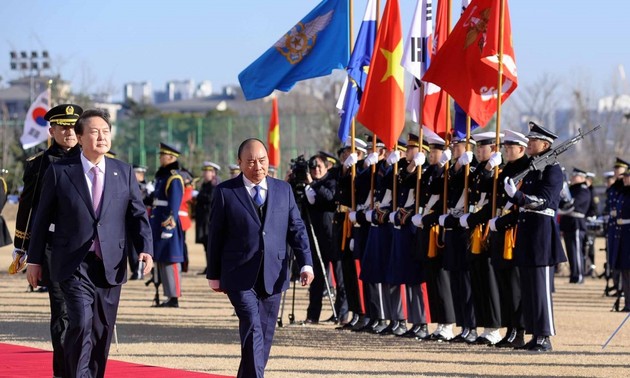 République de Corée: cérémonie d’accueil en l’honneur de Nguyên Xuân Phuc