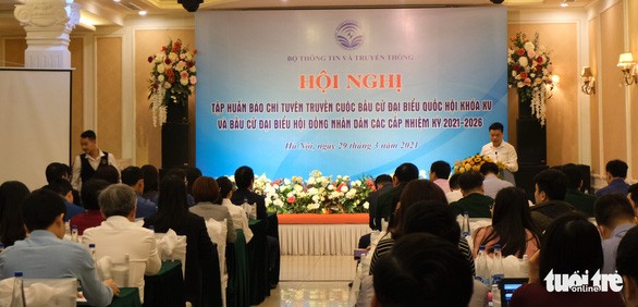 Tập huấn công tác tuyên truyền bầu cử cho phóng viên các cơ quan báo chí