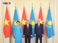 Церемония встречи генерального секретаря ЦК КПВ То Лама и его супруги, находящихся в Республике Казахстан с государственным визитом 