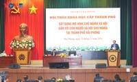 Hai Phong discusses building socialist model, socialist people 