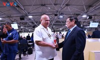 PM meets with Tuvalu counterpart, UNESCO chief 