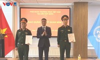 Vietnamese officers working at UN awarded military ranks