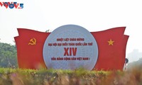 Hanoi adorned with flags and flowers ahead of 14th National Party Congress