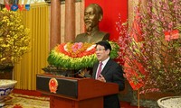 Chủ tịch nước Lương Cường gặp mặt, chúc tết Văn phòng Chủ tịch nước
