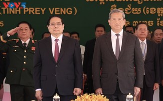 Meresmikan Koridor Perbatasan Internasional Tan Nam (Vietnam) dan Meun Chey (Kamboja)