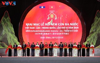 第九届越南、老挝、中国三国抛绣球节开幕式