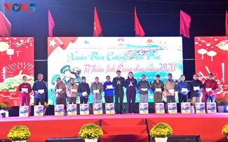 Early Tet celebration in Chan May-Lang Co coastal area