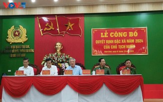 Conceden amnistía a reclusos en la prisión de Ninh Khanh, ejecutando la política de clemencia de Vietnam