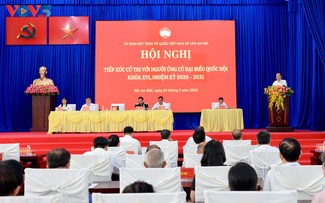 Trân Thanh Mân à une rencontre entre électeurs et candidats aux élections législatives à Hô Chi Minh-ville