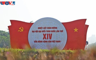 Hanoi adorned with flags and flowers ahead of 14th National Party Congress
