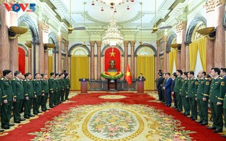 Chủ tịch nước Lương Cường chủ trì lễ trao quyết định thăng quân hàm Thượng tướng