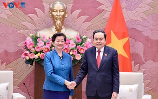 Trân Thanh Mân reçoit les ambassadeurs sortants du Cambodge, des États-Unis et des Philippines