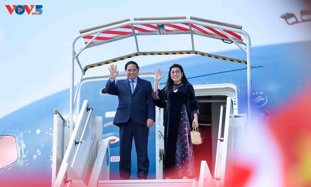 Premierminister Pham Minh Chinh kommt zur Teilnahme an UN-Ozeankonferenz in Frankreich an