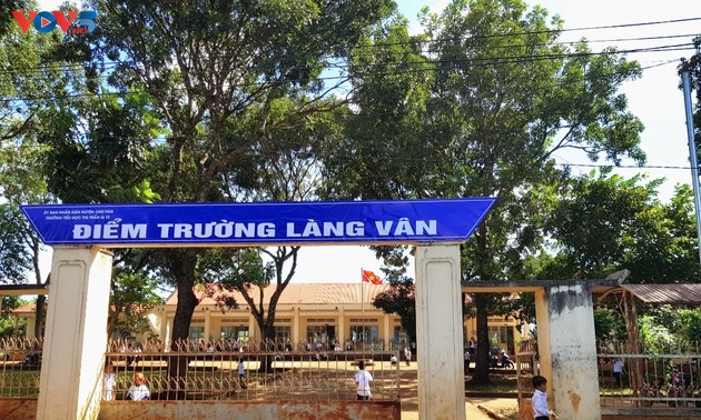 Die Schulaußenstelle im Dorf Van versorgt die Kinder der ethnischen Minderheit der Jrai